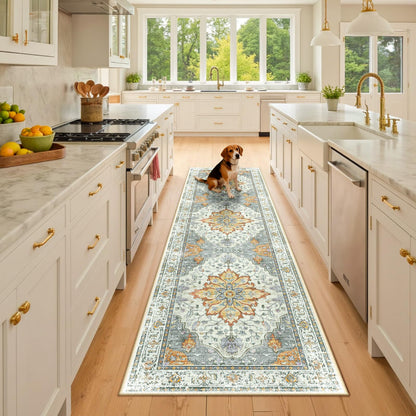 Washable Area Rug with Soft Non-Slip Backing