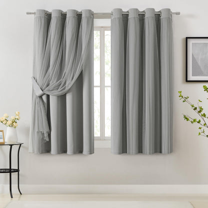 Overlay Grommet Curtains with Layered Draping
