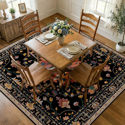 Washable Area Rug with Soft Non-Slip Backing