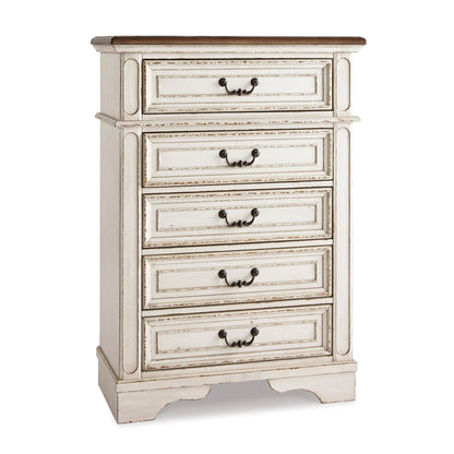 Realyn Vintage 5-Drawer Chest with Elegant Detailing