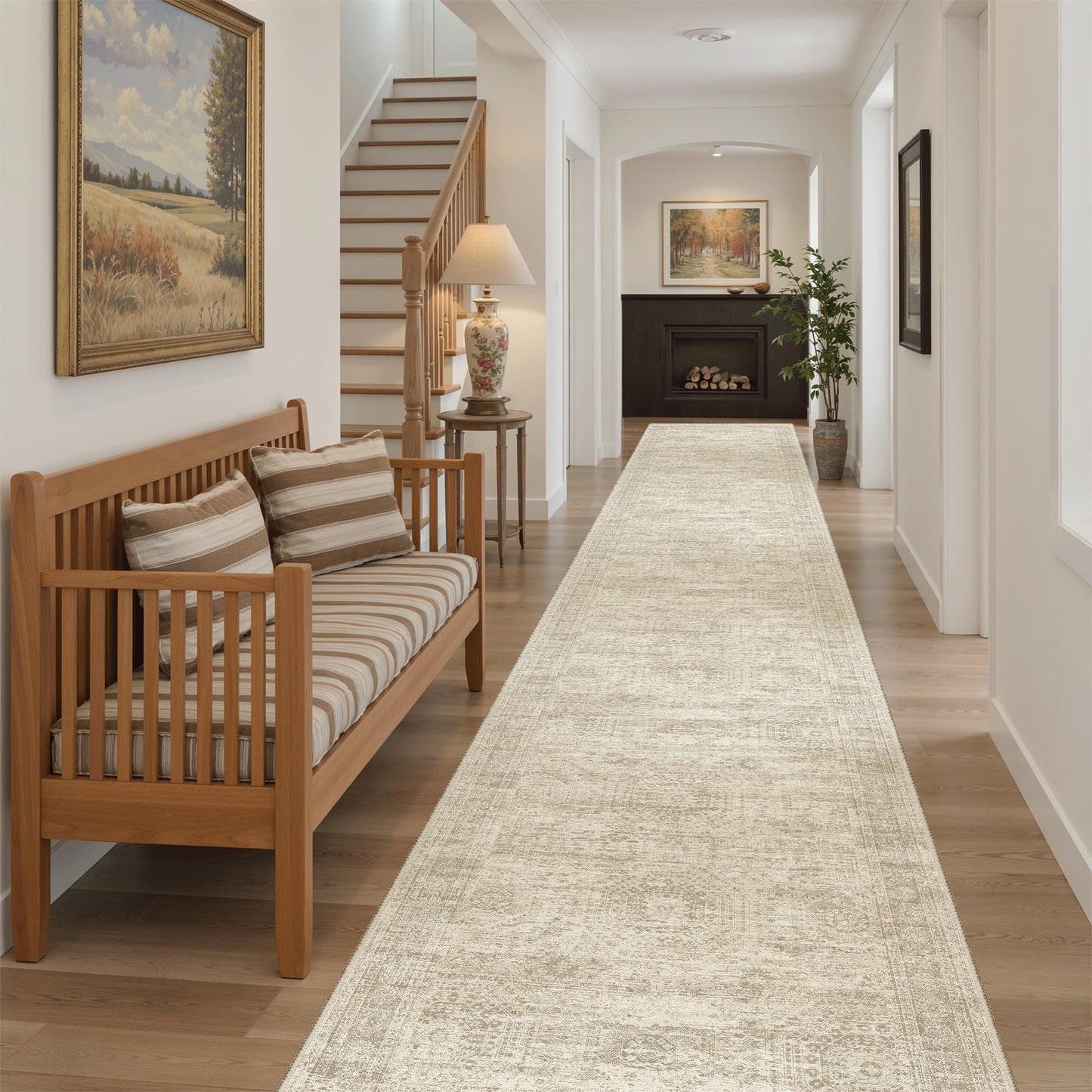 Washable Area Rug with Non-Slip Backing