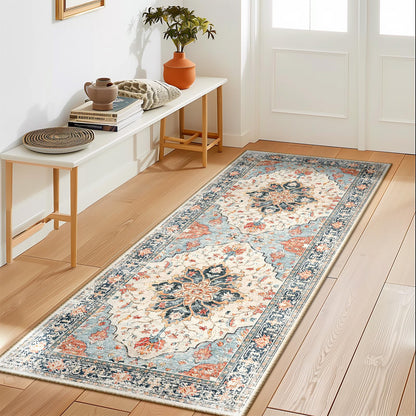 Washable Area Rug with Soft Non-Slip Backing