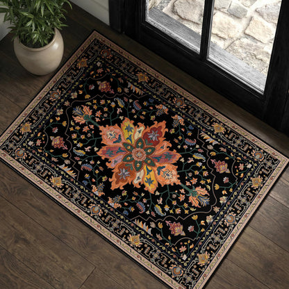 Washable Area Rug with Soft Non-Slip Backing