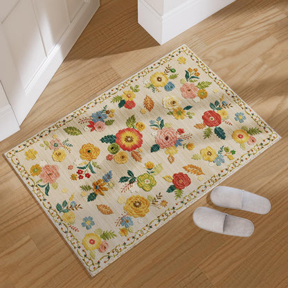 Washable Vintage Runner Rug with Non-Slip Backing
