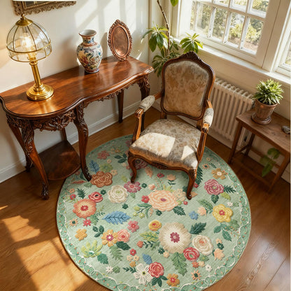 Washable Vintage Runner Rug with Non-Slip Backing