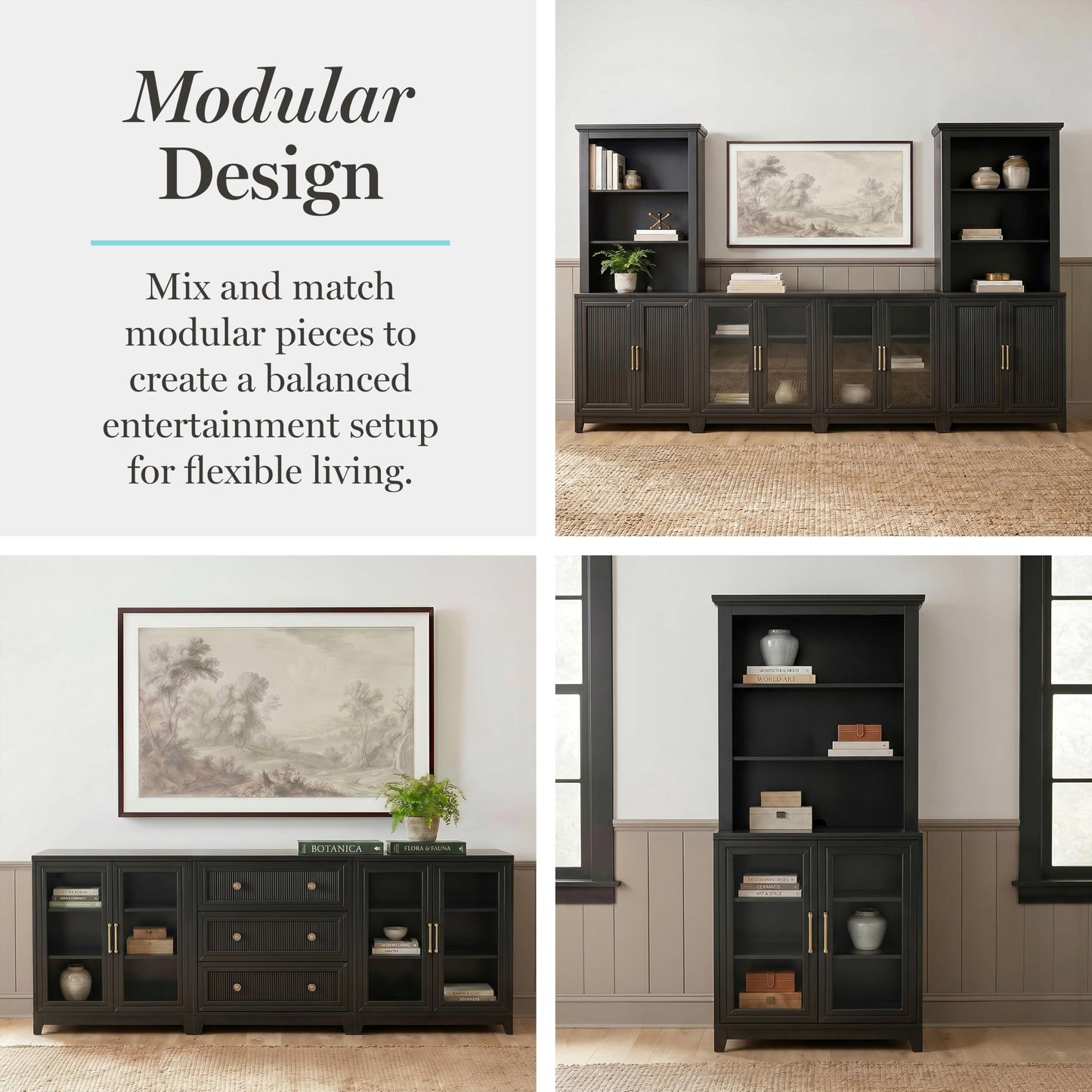 Martha Stewart Bedford Modular Fluted Storage Cabinet