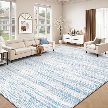 Washable Modern Area Rug with Non-Slip Backing