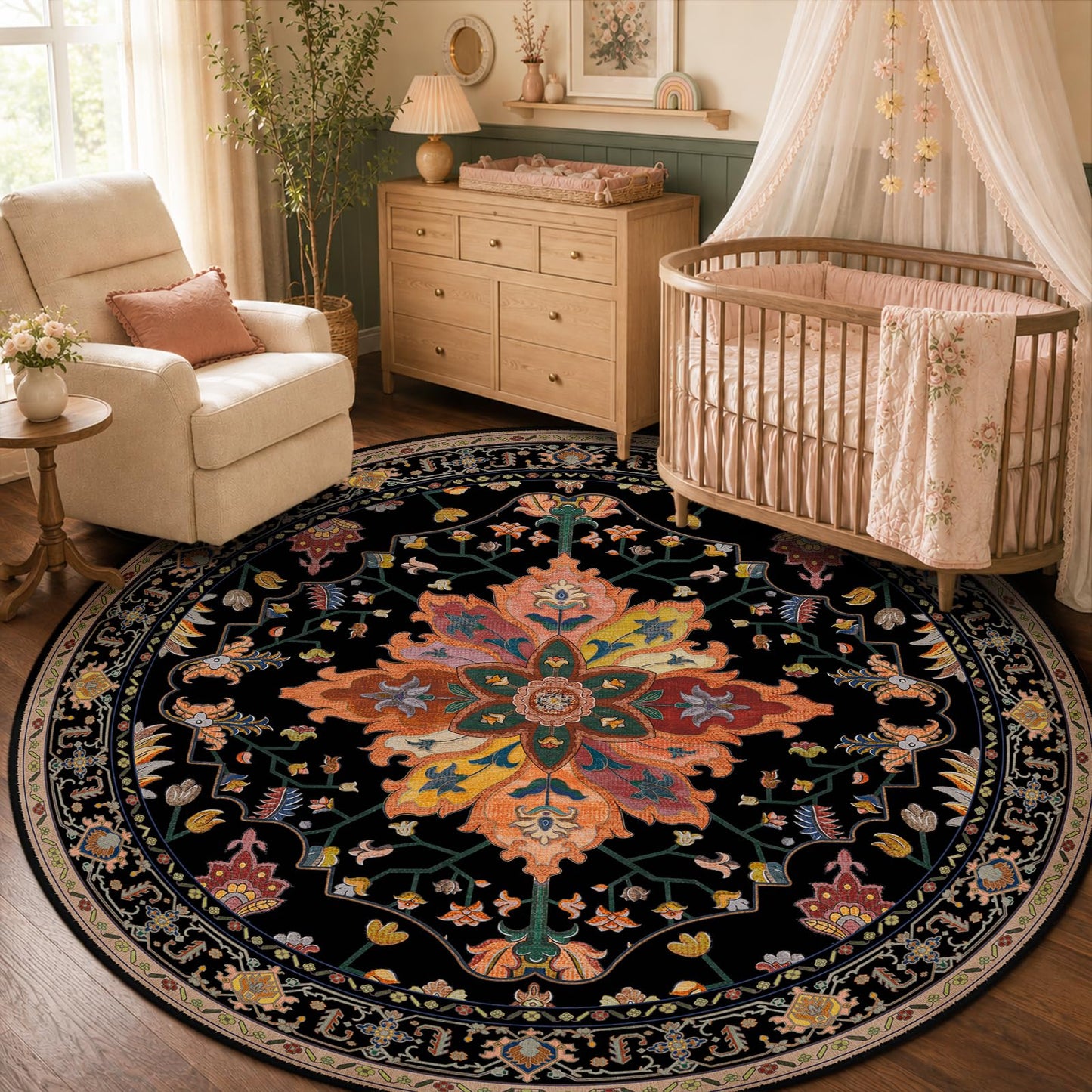 Washable Area Rug with Soft Non-Slip Backing
