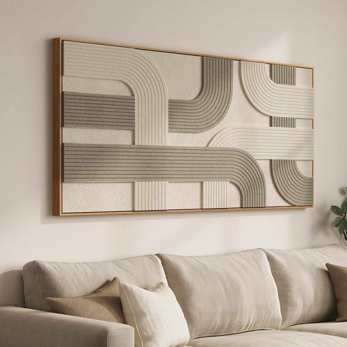 Extra Large 3D Framed Abstract Canvas Wall Art