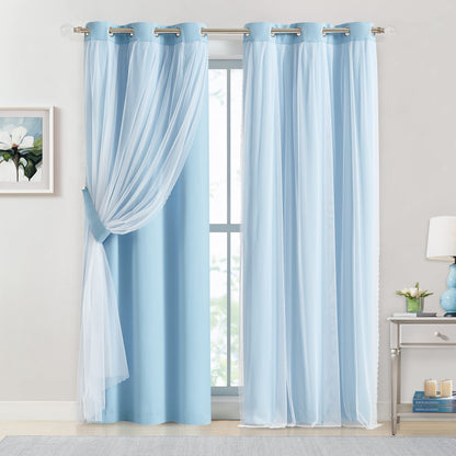 Overlay Grommet Curtains with Layered Draping