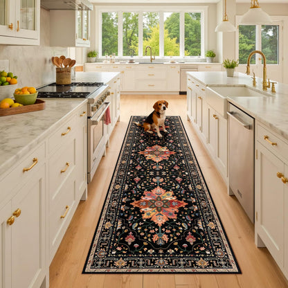 Washable Area Rug with Soft Non-Slip Backing