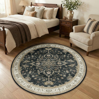 Washable Area Rug with Soft Non-Slip Backing