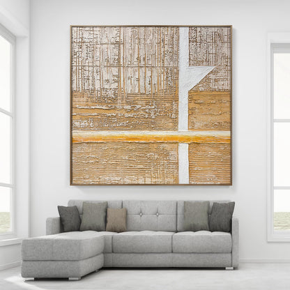 Oversized Blue & White Canvas Wall Art Painting