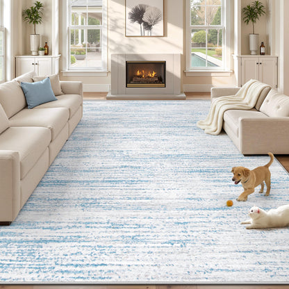 Washable Modern Area Rug with Non-Slip Backing