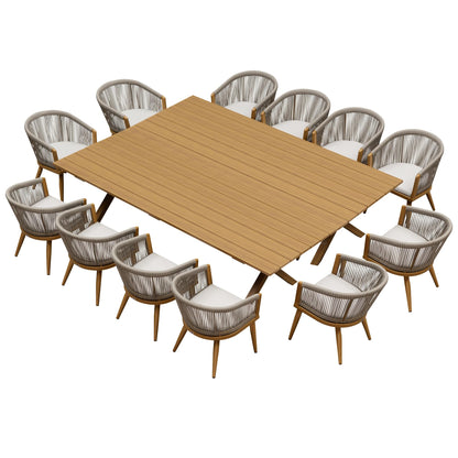 Portland Outdoor Dining Set with Modern Design
