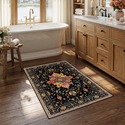 Washable Area Rug with Soft Non-Slip Backing