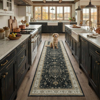 Washable Area Rug with Soft Non-Slip Backing