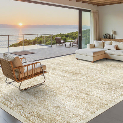 Washable Area Rug with Non-Slip Backing