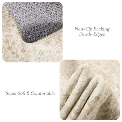 Washable Area Rug with Non-Slip Backing