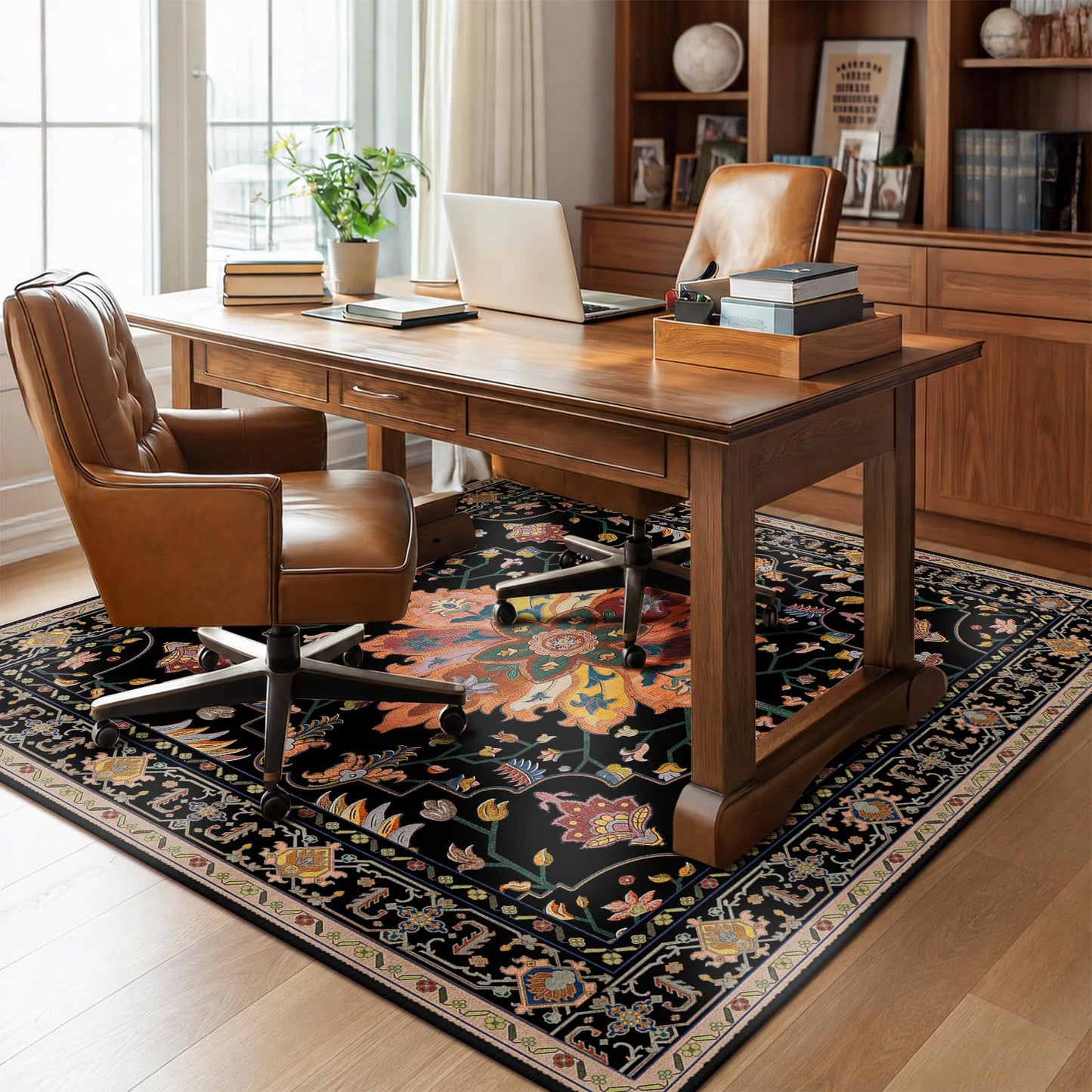 Washable Area Rug with Soft Non-Slip Backing