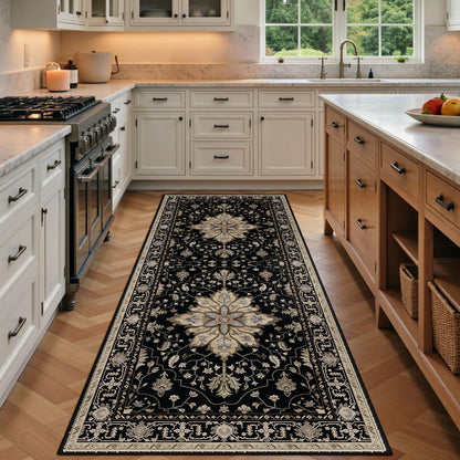 Washable Area Rug with Soft Non-Slip Backing