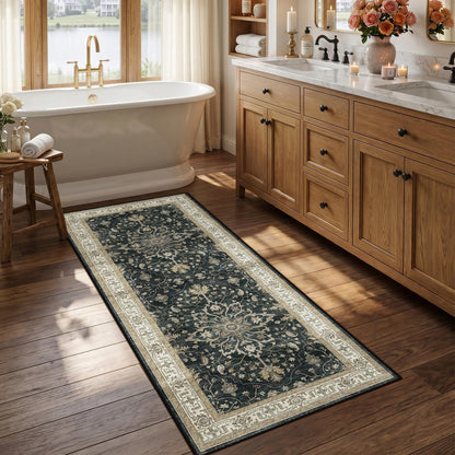 Washable Area Rug with Soft Non-Slip Backing