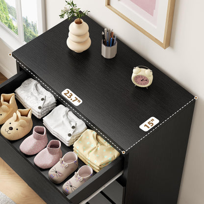 Modern 5-Drawer Bedroom Dresser with Slim Profile
