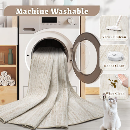 Washable Modern Area Rug with Non-Slip Backing