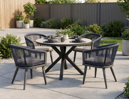 Portland Outdoor Dining Set with Modern Design