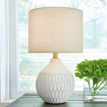Wardmont 18-Inch Dimensional Ceramic Table Lamp