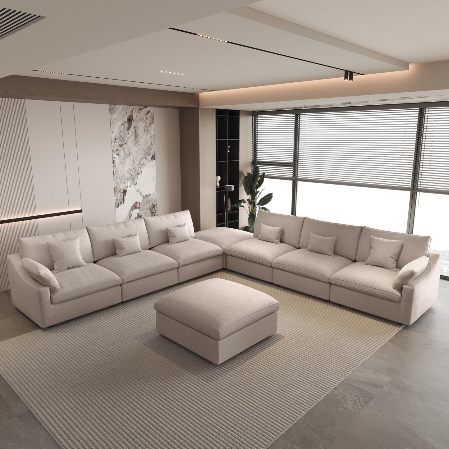 Linen Cloud Modular Sectional Sofa