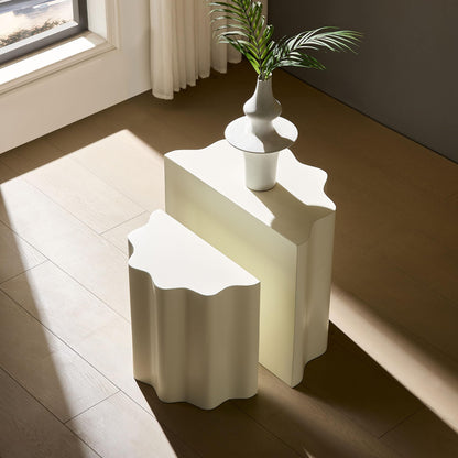 Elliptical Matte Coffee Table with Rounded Edges