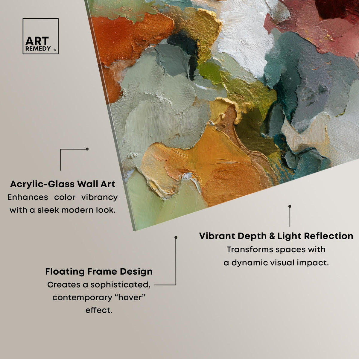 Earthen Flow III Acrylic Print Abstract Wall Decor by Art Remedy
