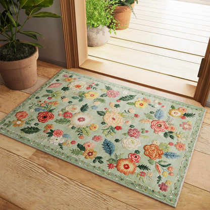 Washable Vintage Runner Rug with Non-Slip Backing