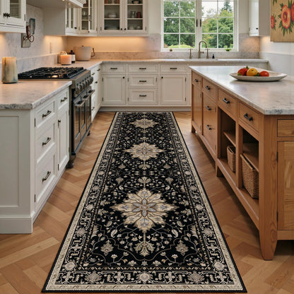 Washable Area Rug with Soft Non-Slip Backing