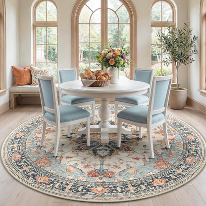Washable Area Rug with Soft Non-Slip Backing