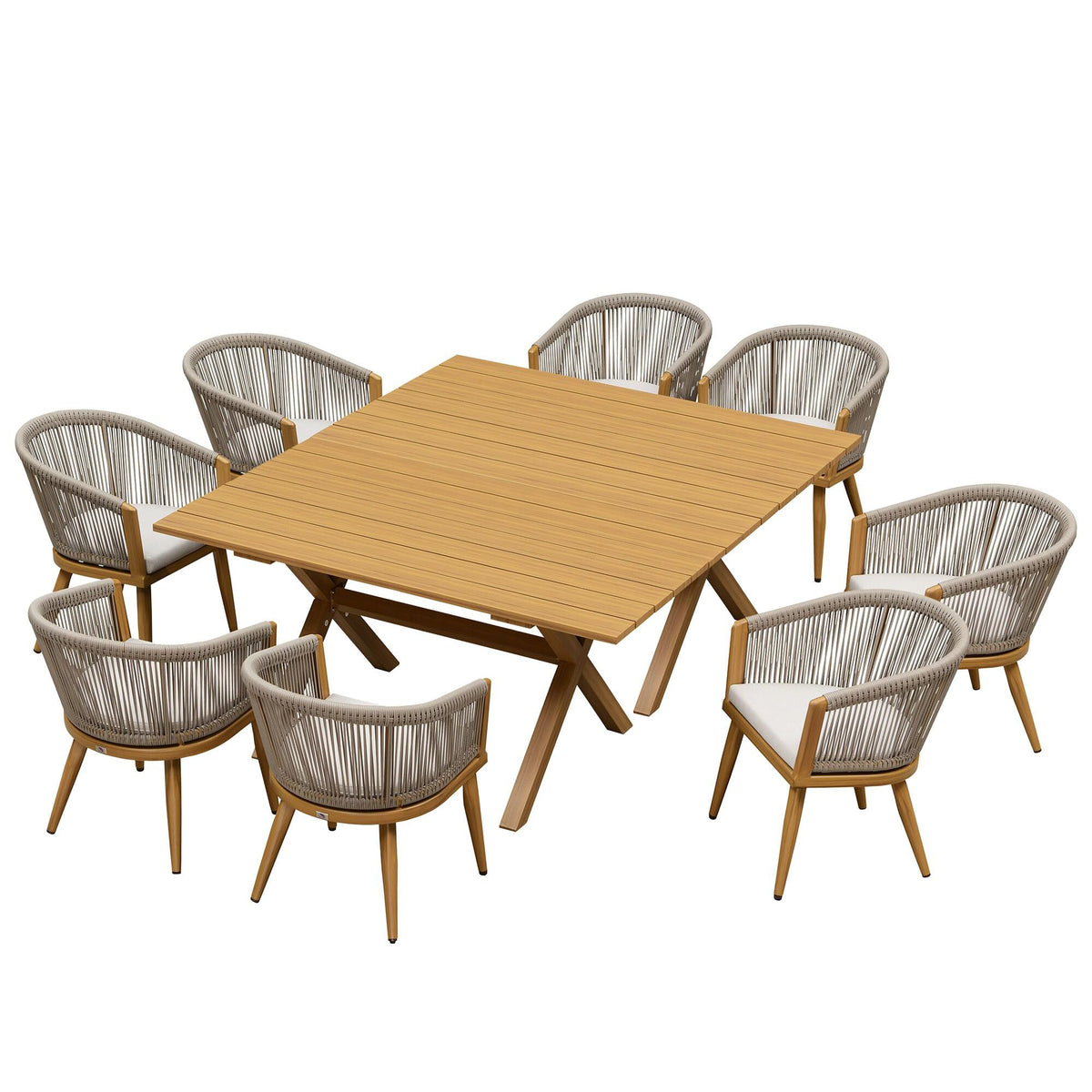 Portland Outdoor Dining Set with Modern Design