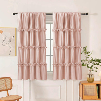Thermal Blackout Curtains with Handmade Bow Ties