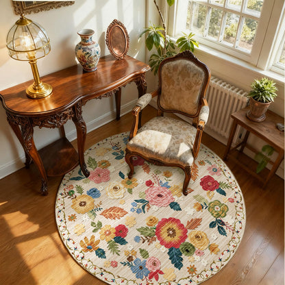 Washable Vintage Runner Rug with Non-Slip Backing