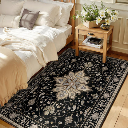 Washable Area Rug with Soft Non-Slip Backing