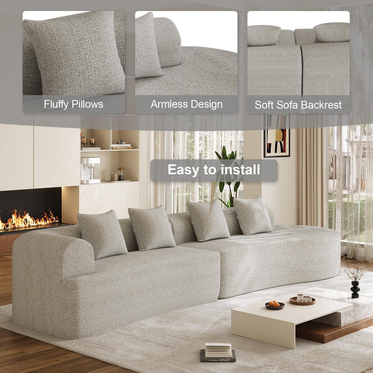 DAMAIFROM Sectional Sofa for Living Room