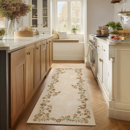 Washable Vintage Runner Rug with Non-Slip Backing
