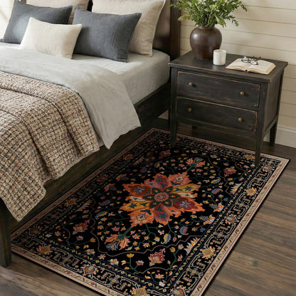 Washable Area Rug with Soft Non-Slip Backing