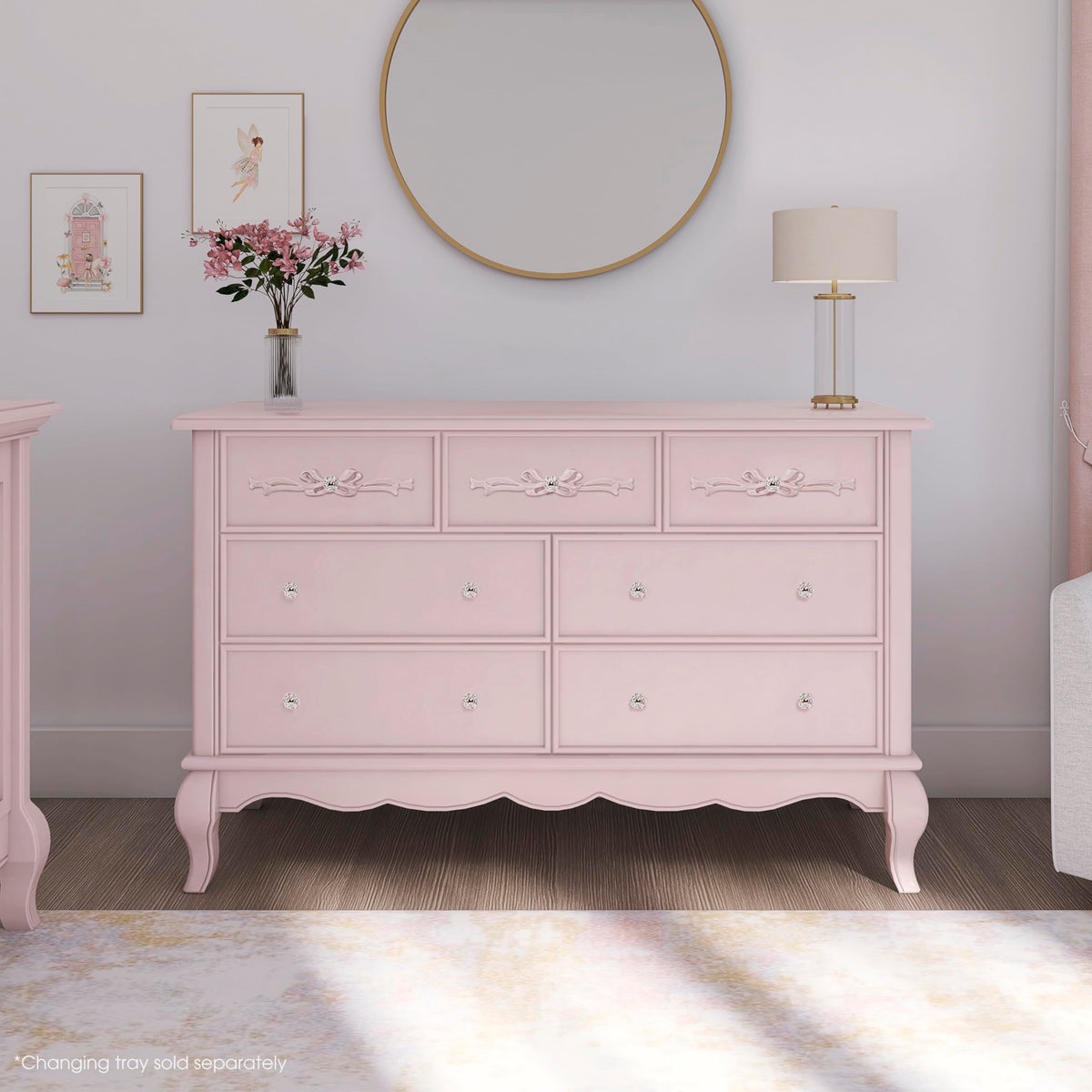 Aurora 7-Drawer Double Dresser with Elegant Detailing