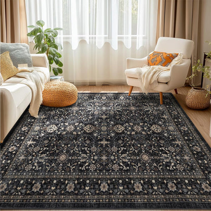 Ultra-Soft Washable Area Rug with Non-Slip Backing