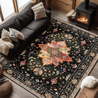 Washable Area Rug with Soft Non-Slip Backing