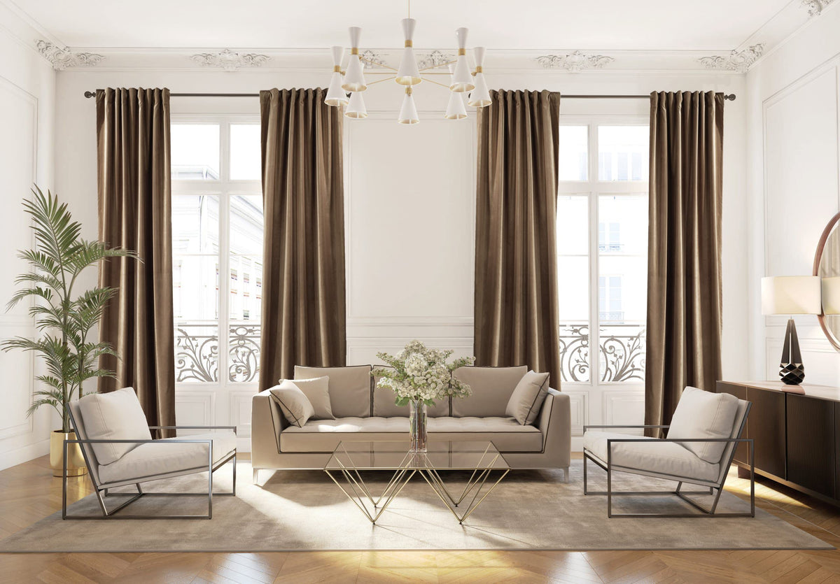 Luxury Matte Velvet Extra Long Curtain Panel