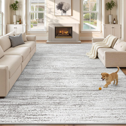 Washable Modern Area Rug with Non-Slip Backing