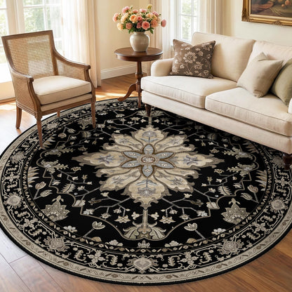 Washable Area Rug with Soft Non-Slip Backing