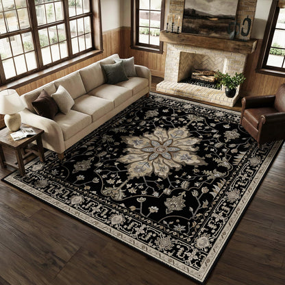 Washable Area Rug with Soft Non-Slip Backing